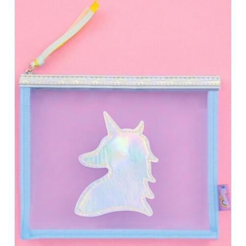 Cute Animal Prints Cartoon Fashion PU Fashion Lady Cosmetic Cases Travel Portable Bags Toiletry Bag Rainbow Candy Color Best