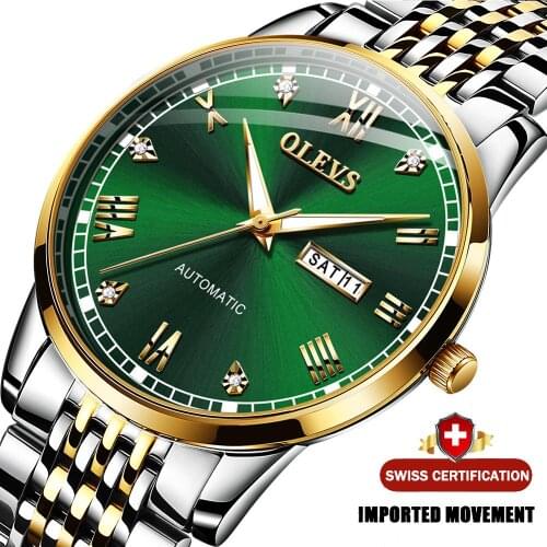 OLEVS Men Mechanical Watch Luxury Automatic Watch Sport Stainless Steel Waterproof Watch MenTop Brand relogio masculino 6602