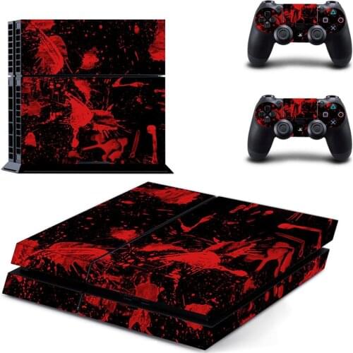 Blood Style PS4 Skin Sticker for Playstation 4 Console & 2 Controllers Decal Vinyl Protective Skins Style 6