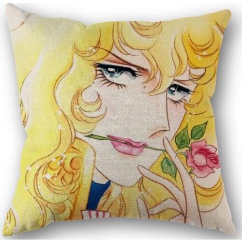 Anime The Rose Of Versailles Pillow Covers Cases Cotton Linen Zippered Square Decorative Pillowcase Outdoor,Office,Home Cushion
