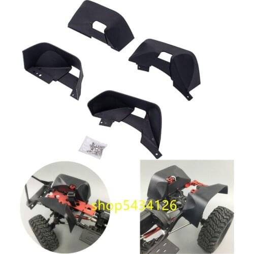 Nylon Front & Rear Mud Guard Sets For Axial SCX10 II Wrangler Body Shell 313mm Flaps Splash Fender RC Crawler Car Upgrade Parts