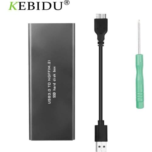 NGFF M.2 to USB 3.0 5Gbps SSD Enclosure Adapter Storage SSD Hard Disk Case 2230 / 2242 / 2260 / 2280 mm