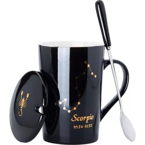 New Home Mugs Twelve Constellation Creative Couple Drinking Black and White Water Cups Home Drinking Cups Office Coffee Tea