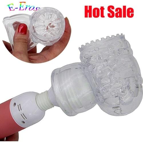 ORISSI Sex Toy Wand AV Massager Cap Masturbator for Men AV Massager Head Transparent Male Masturbator Sex Product