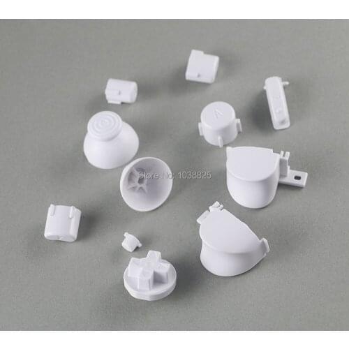 Full set D Pads Power ON OFF Button for GameCube A B X Y L R Buttons and Analog Thumbstick Joystick Stick Cap for NGC