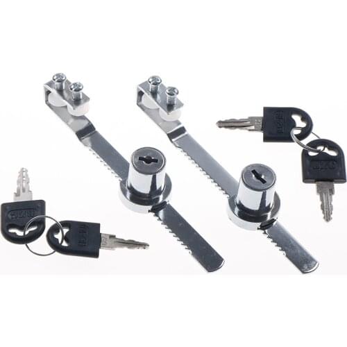 Durable Practical Cabinet Sliding Glass Door Lock+Keys For Reptile Vivarium Showcase Display Case