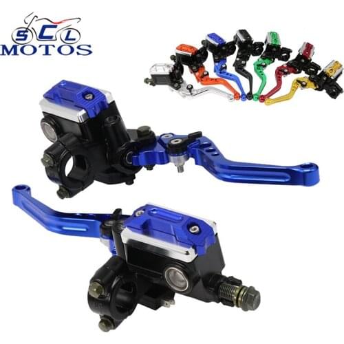 Sclmotos-7/8" CNC Motorcycle Brake Clutch Pump Lever Hydraulic Master Cylinder Handle Lever Universal For Honda For Yamaha Z900