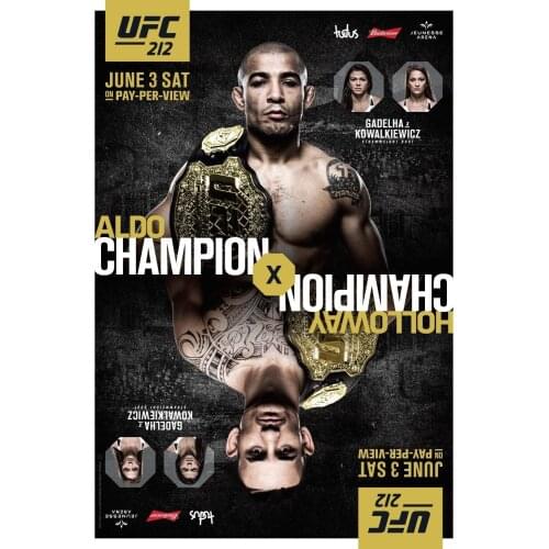212 Fight - Aldo vs Holloway, Gadelha vs Kowalkiewicz Art Film Print Silk Poster Home Wall Decor 24x36inch