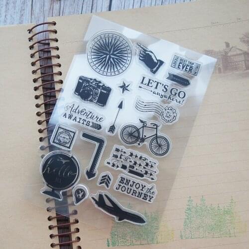 Traveling Around The World Design Clear Transparent Stamp Silicone Stamps As Scrapbooking Decoration DIY Card Paper Gift Use