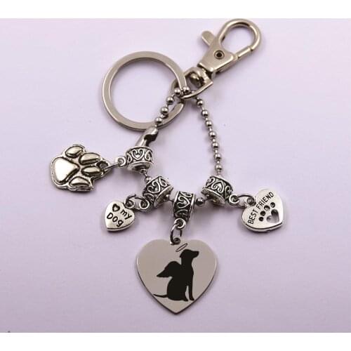 Dog angel,pet loss keychain,pet owner,best frined,dog lover present,pendant keychain