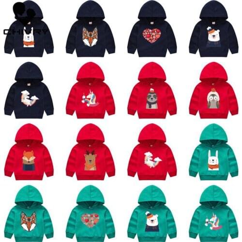New 2020 Children Kids Spring Autumn Sweatshirt Boys Girls Cute Cartoon Print Long Sleeve Hooded Hoodies Tops Fashion Jackets