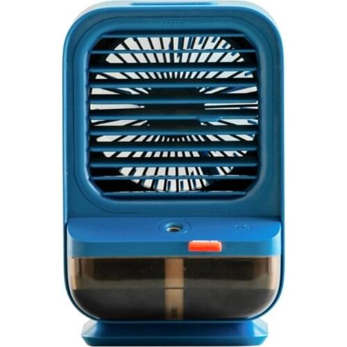 Water-cooled Air Conditioner Fan Personal Desk Air Cooler Fan 200ML Water Tank Evaporative Humidifier USB Rechargeable