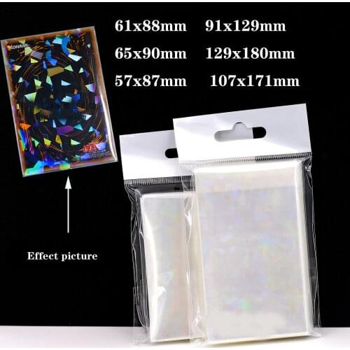 Many Size Choice Broken Glass Laser Flashing Card Set Card Sleeves Perfect Sleeve For PTCG/TCG/MTG/MGT/PKM/STAR REALMS Yu-Gi-Oh