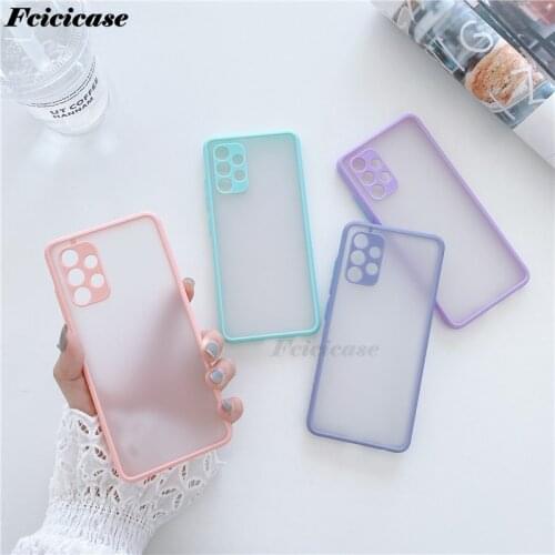 Hard PC Matte Case For Oppo Realme C11 C20 C17 C15 C12 C3 C25 Reno 6 5 Pro Ace2 4 A92S Camera Protective Bumper Cover Coque