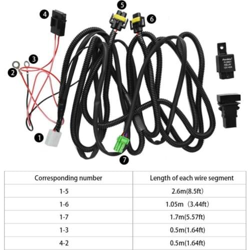 Fog Light Wiring Harness Wiring Sockets Switch Kit H11 LED Work Light For Honda Nissan