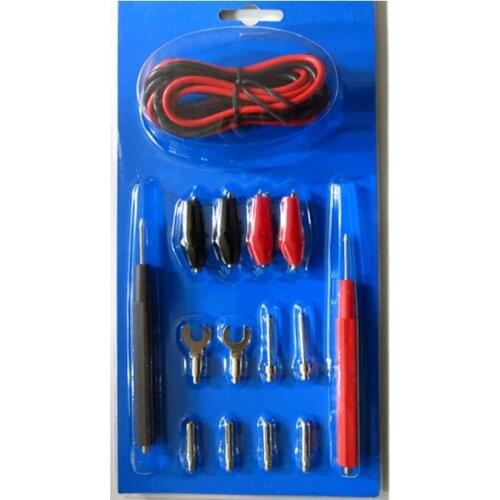 16pcs/set Multifunction Banana Plug Test Leads Kit Multimeter Test Clips Set