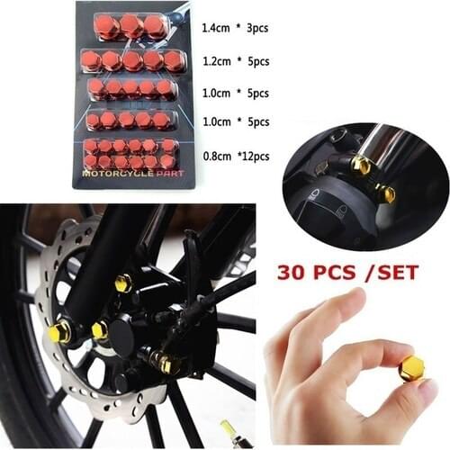 30pcs/set Motorcycle color screw cap