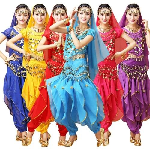 4 Pieces Sexy Belly Dance Costume Set Professional Egyptian Adult Egypt Belly indian Bollywood Costumes Women Bellydance Dress