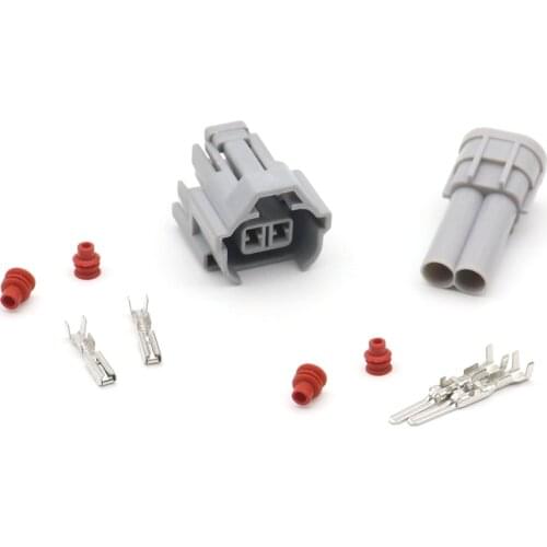 5 Set Nippon Denso 2 Pin Waterproof Male And Female Top Slot Fuel Injector Connector 6189-0060