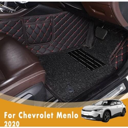 RHD Car Floor Mats For Chevrolet Menlo 2020 Double Layer Wire Loop Auto Interiors Styling Custom Leather Front & Rear Foot Rugs