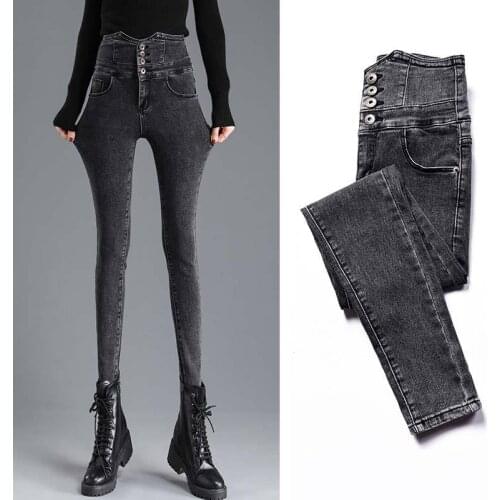 Pencil High Waist Pants Gothic Moon Zipper Sexy Rear Zipper High-necked Jeans Dark High Waist Strappy Women Pants Casual Pants