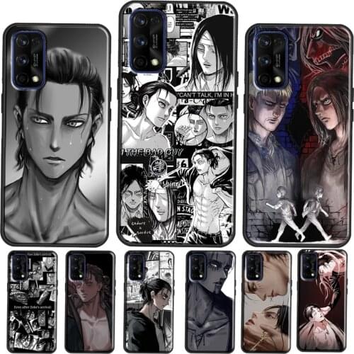 Attack on Titan Eren Jaeger Manga Phone Case For Realme 8 Pro 6 7 Q3 Pro C3 C21 GT Neo Cover For OnePlus 9 Pro 8 8T 9R Nord