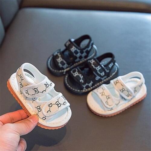 Disney 2021 children summer sandals infant baby toddler child beach shoes baby teeth soft bottom boy sandals