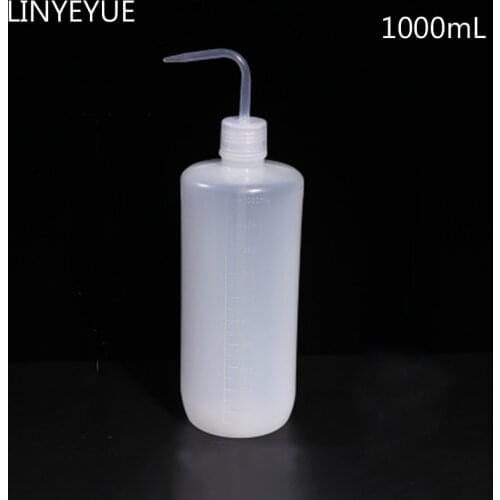 6 pcs/pack 1000ml Clear Plastic Blow Washing bottle Tattoo Wash Squeezy Laboratory Measuring Bottle