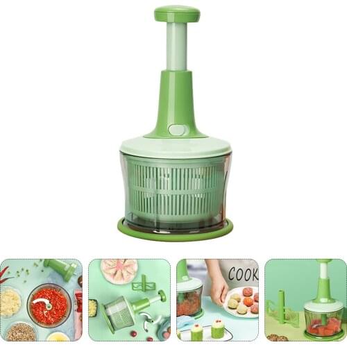 1 Set of Onion Cutter Hand-held Vegetable Masher Removable Nut Mincer (Green)