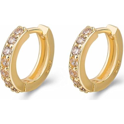 Korean Fashion Silver Plated Earrings with Cubic Zirconia Ring Earrings Are Suitable for Womens Wedding Party In 2021