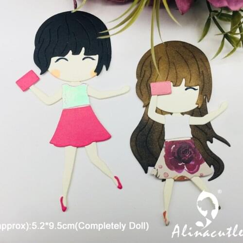 Metal Cutting Die Photo Girl Doll Cut Scrapbooking Paper craft album Handmade Card Stencil Cutter Punch Alinacutle