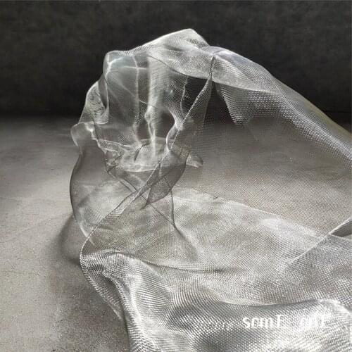 Metal Steel Wire Mesh Cloth Silver Fold at will DIY Background Props Art Shape Doll Cake Flower Wedding Decor Designer Fabric