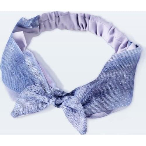 Cute Bowknot Headwrap Womens Turban Shinny Mesh Fabric Headband Korean Hair Accessories Ears Hairband