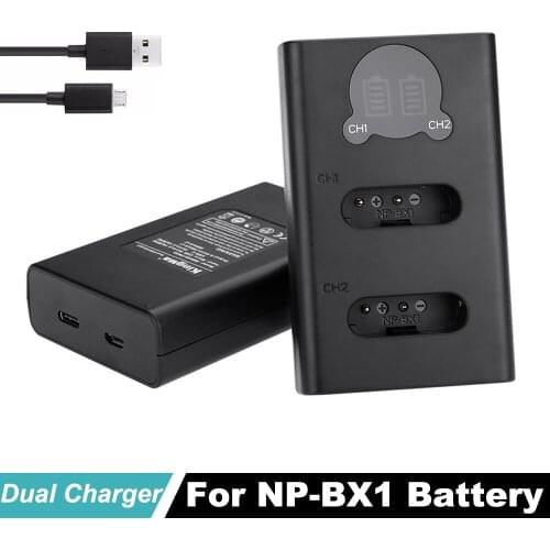 New NP-BX1 Battery NP BX1 NPBX1 LCD Dual USB Mini Camera battery charger For Sony HDR-AS100v HDR-AZ1 AZ1VR AZ1VB AZ1VW