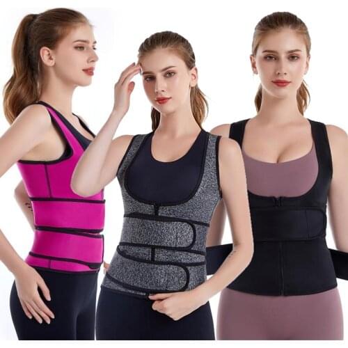 Wholesale Women Trainer Vest Neoprene 2Belts Body Shaper Slimming Waist Corset Women Shapewear Binder Trans Modeling Shaper