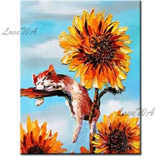 Palette Knife Flower Art Hand-painted Oil Painting Modern Textured Thick Floral Canvas Wall Art Pictures For Living Room Decor