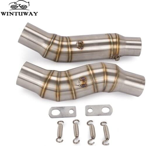 Motorcycle Full Exhaust System Middle Pipe Link Connect For Kawasaki Z-1000 2010-2016 Universal Moto Exhaust Pipe With Muffler