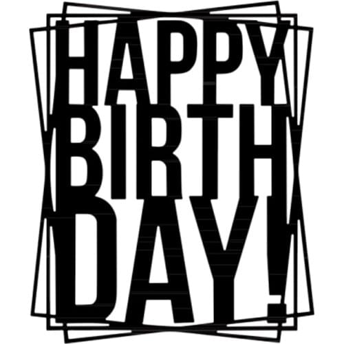 Happy Birthday Rectangle Frame Cutting Dies Scrapbooking For Craft Card Photo Album Making DIY Embossing Stencil Die Cut 2021