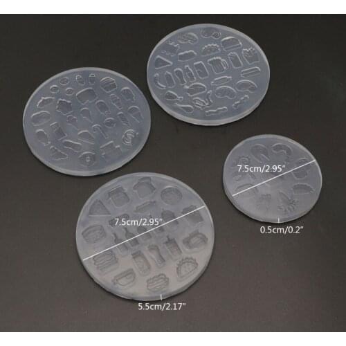 R58E Mini Food Dessert Sushi Crystal Epoxy Resin Mold Cake Candy Chocolate Silicone Mould DIY Crafts Jewelry Casting Tools