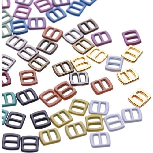 10PCS Newest 5*6mm Mini Ultra-small Tri-glide Belt Buckle Doll Bags Clothes Buckles DIY Doll Buttons Doll Bags Accessories