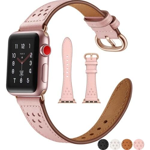 Genuine Leather watch strap for apple watch band 38mm 40mm 44mm 42mm belt high quality bracelet for iwatch series 5/4/3/2/1