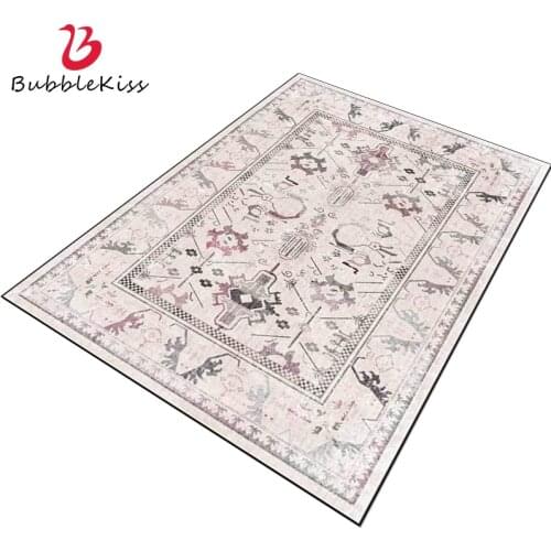 Bubble Kiss Retro Customized Rug And Carpets For Living Room Abstract Geometry Pattern Floor Mat Ethnic Style Home Area Foot Pad