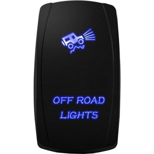 OFF ROAD LIGHTS ROCKER SWITCH 12V/20A Rocker Toggle Switch ON/OFF Blue Car boat Universal rocker switch