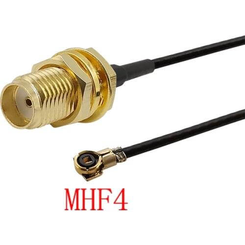 50Pcs/Lot SMA Female to MHF4 IPX IPEX U.FL 0.81 Cable Cord Pigtail Assembly Connector for 0.81mm PCI WIFI Board Wireless Router