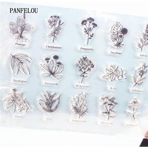 List Of Flowers Clear Stamp DIY Silicone Seals Scrapbooking/Card Making/Photo Album Decoration Supplies Sheets