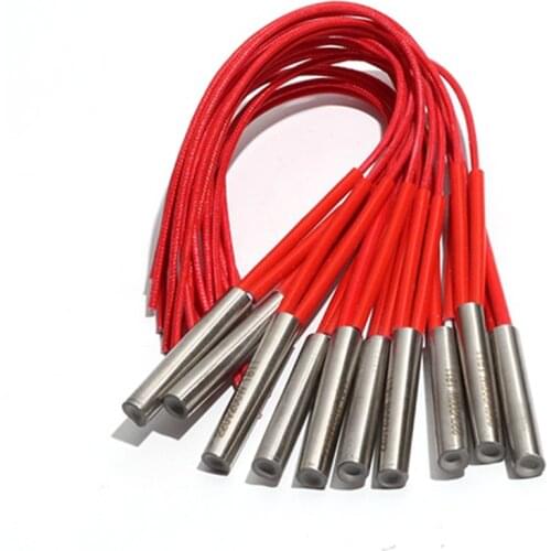 10PCS 12mm 38~48mm 201SUS Tubular Cartridge Heater 110V/220V/380V Electric Heating Pipe 110W/120W/130W/140W Resistance Element