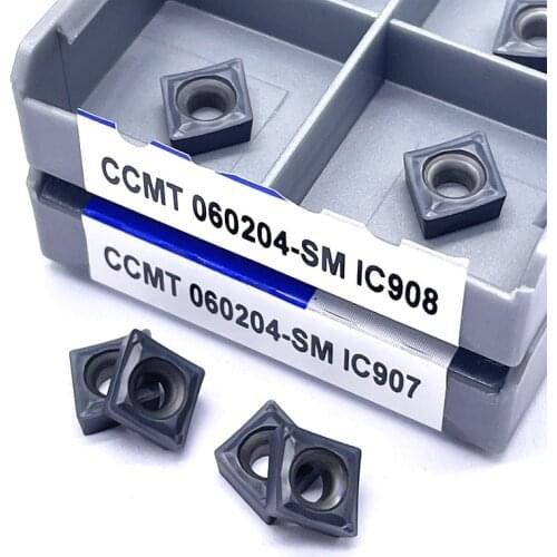 CCMT060204-SM IC907 Carbide Insert Lathe Cutter Tool CNC Internal Turning Tool Blade Metal Cutting Tool