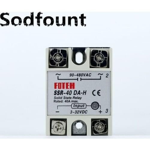 Solid state relay SSR-40DA-H 40A actually 3-32V DC TO 90-480V AC SSR 40DA H relay solid state Resistance Regulator