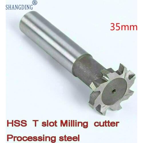 35mm* 6/8/10/12mm Petiole 16mm Exceed Hard Alloy High Speed Steel T Groove Milling Cutter Directly Handle