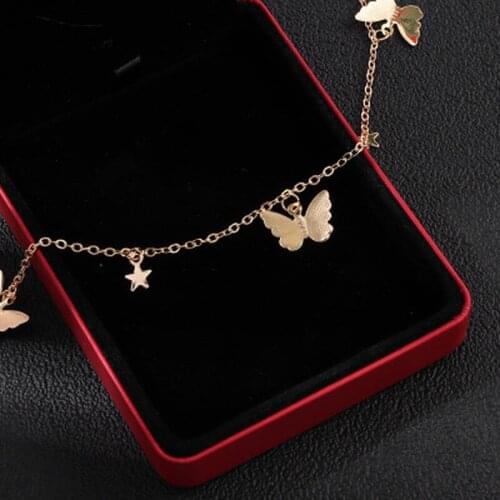 Small Animal Butterfly Stars Chain Necklaces for Women Hot Sale Gold Silver Color Clavicle Chain Necklaces Jewelry Accessories